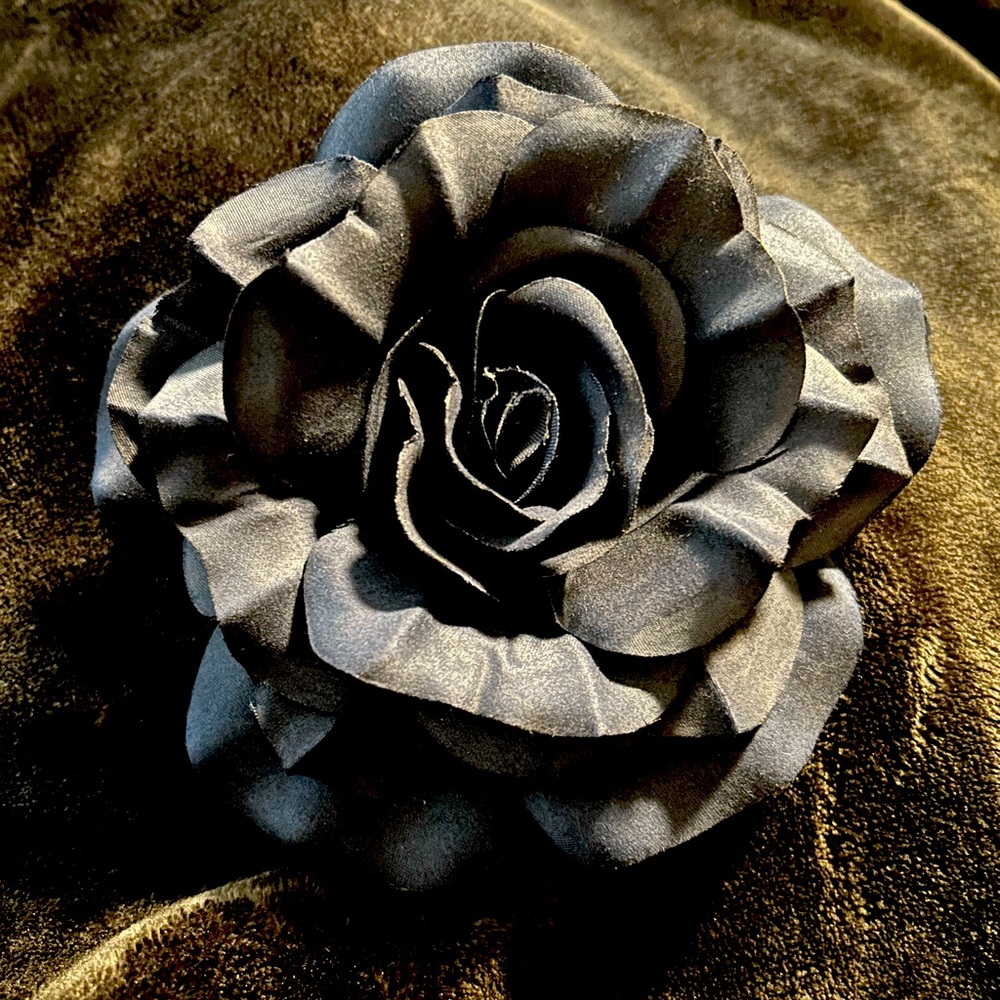 Navy Blue Rose Pin/Hair Clip